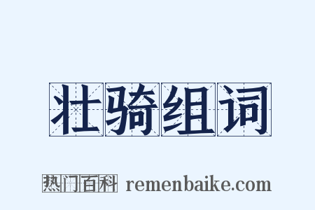 壮骑组词是什么意思的图片